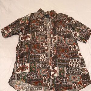 J. Crew Men's Multicolor Patterned Button Down Shirt